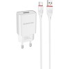 Сетевое зарядное Borofone BA20A USB Type-C (белый)