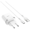 Сетевое зарядное Hoco C12Q USB Type-C (белый)