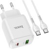Сетевое зарядное Hoco N5 Favor Type-C (белый)