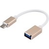 Адаптер USBTOP OTG USB3.1 Type-C – USB3.0 10 см (золотистый)