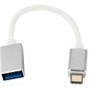 Адаптер USBTOP OTG USB3.1 Type-C – USB3.0 10 см (серебристый)