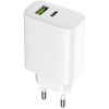 Сетевое зарядное Digital Part WC-2201 USB + USB-C 20W (с кабелем USB-C - Lightning)